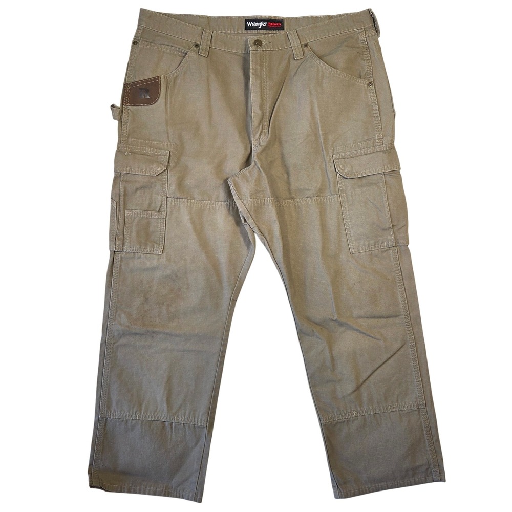Wrangler Riggs Workwear Mens Cargo Pants‎ Canvas Green 103W060BR 40x30 Western